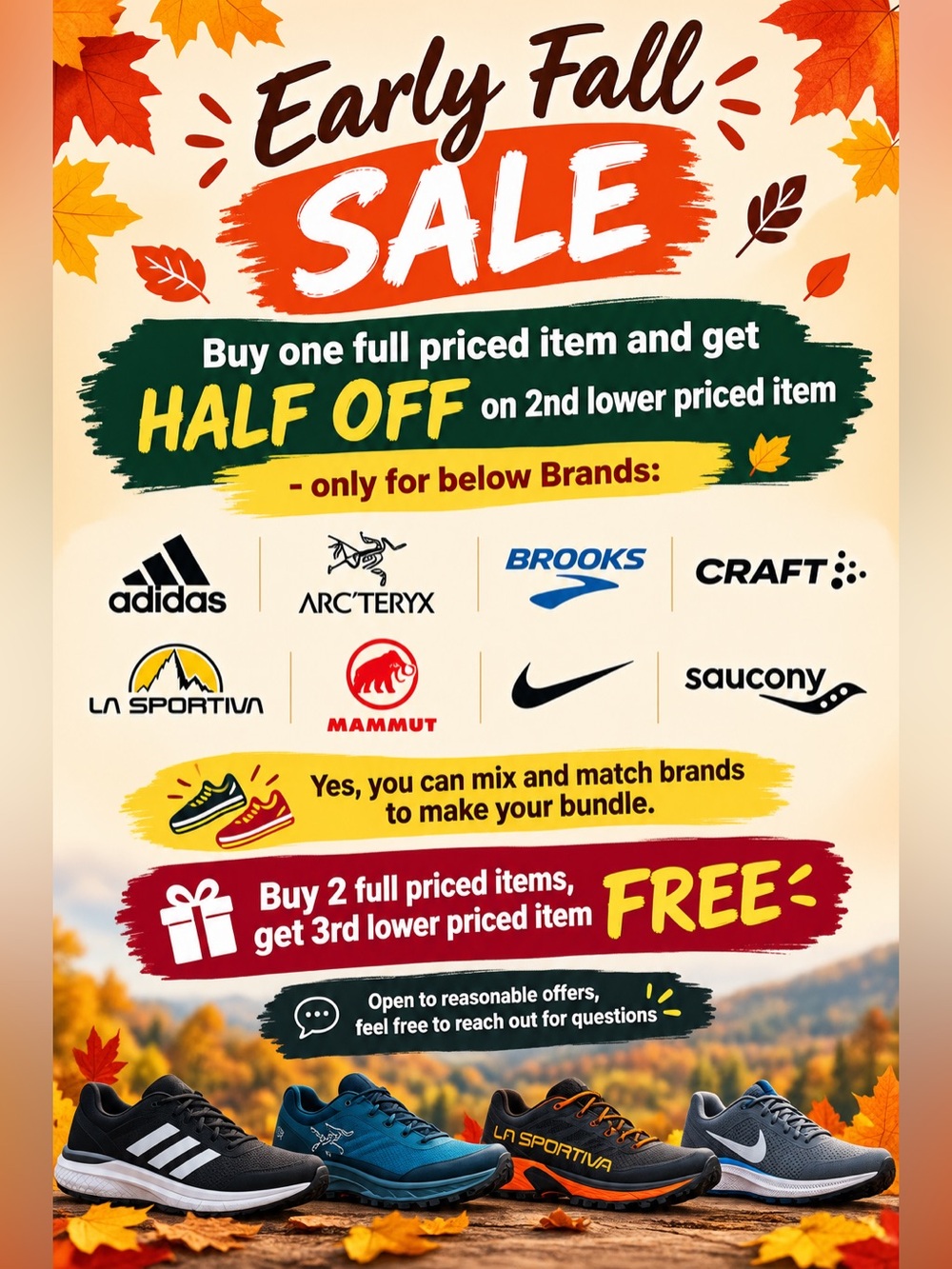 End of Summer / Early Fall Sale